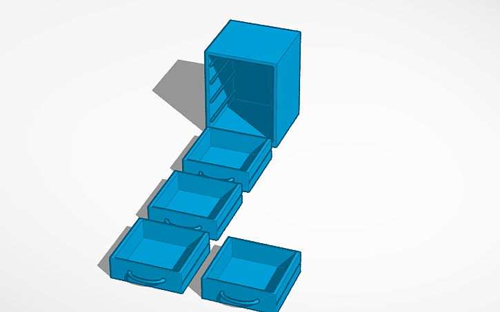 3D design Storage Container Drawers (Part 1) - Tinkercad