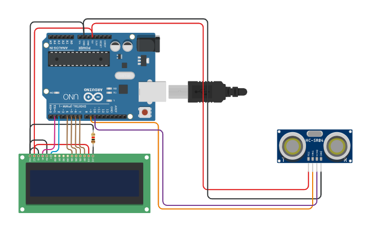 Circuit design Ultrasonic Distance Sensor using an Arduino Board ...