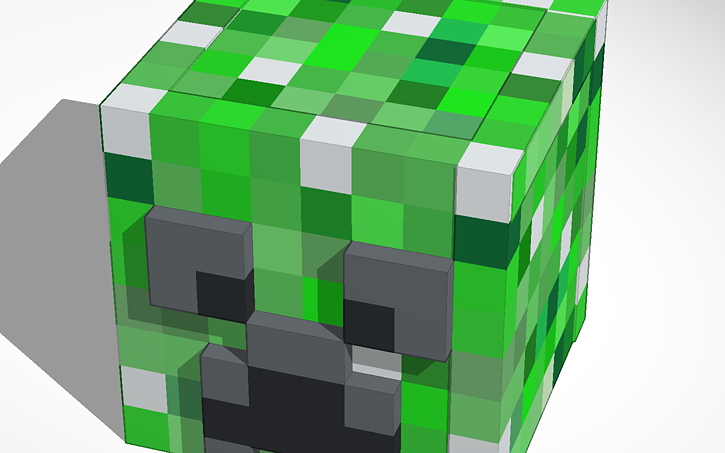 Minecraft Creeper Head Tinkercad