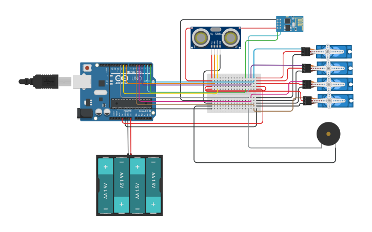 Otto Diy Robot Arduino Uno Mashup Wiring Diagram Tinkercad