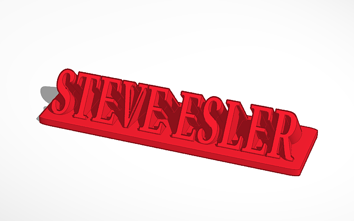 3D Design Name Plate Tinkercad