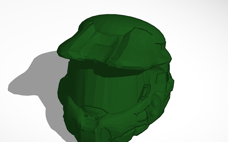 3D design master chief helmet - Tinkercad
