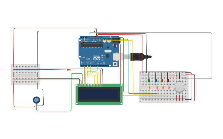 Circuit design GAS sensor - Tinkercad