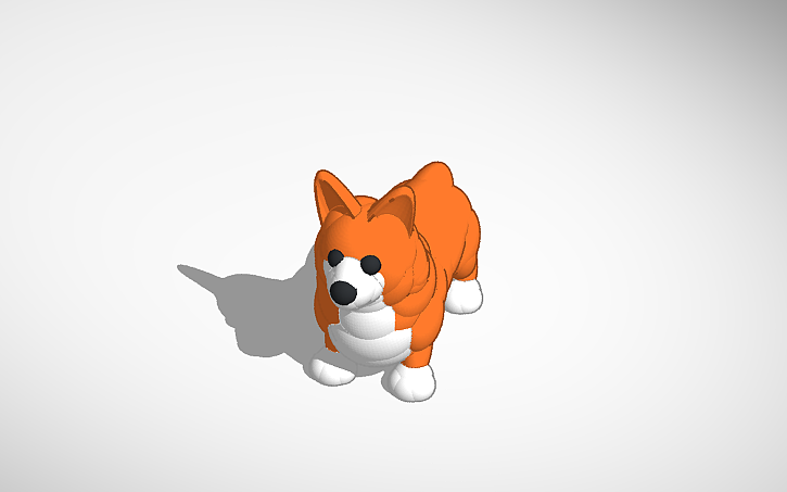 3D design Cute corgi - Tinkercad