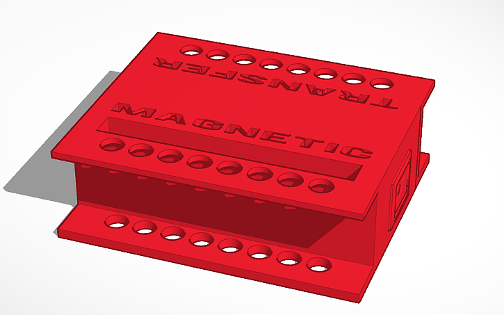 3D design PCR Tube Magnetic Rack | Tinkercad