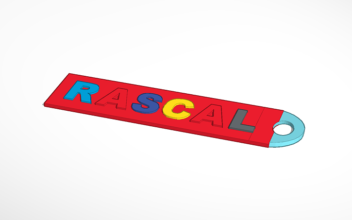 3D design Rascal tag | Tinkercad