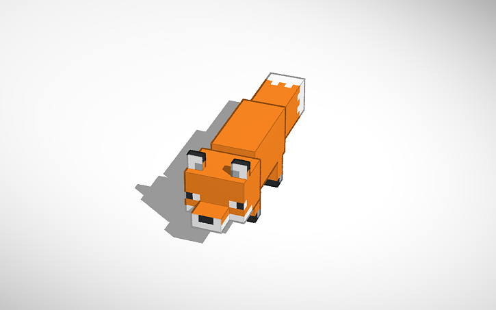 Minecraft Fox Tinkercad