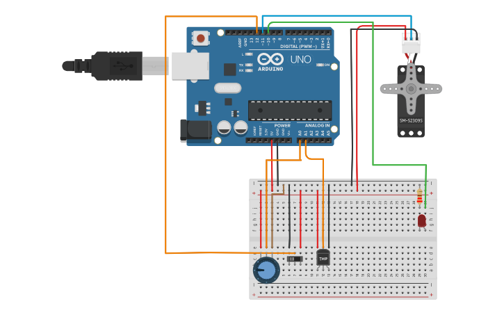 Circuit design TinkerCAD 2C - TinkerCad Sensors and Actuators | Tinkercad