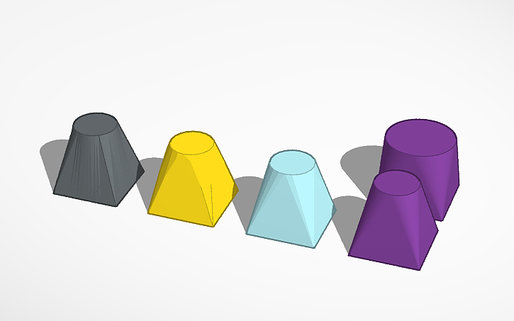 3D design Circle to Square EP - Tinkercad