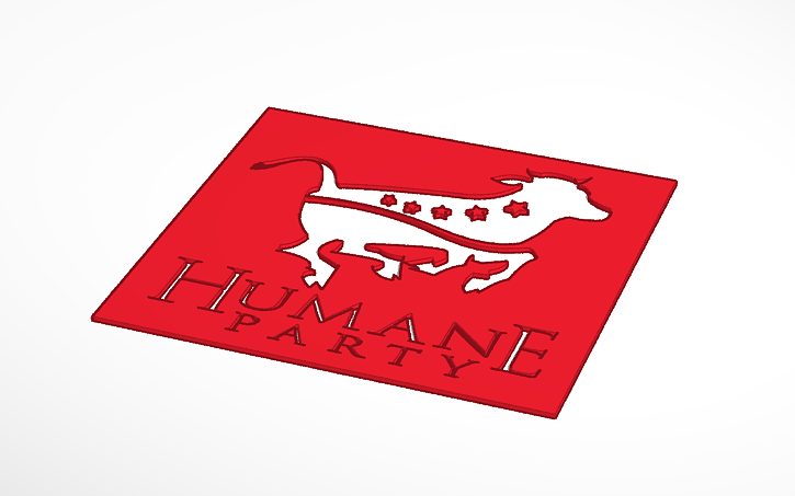 3D design Humane Party Logo - Animal Rights - Vegan - Abolition ...
