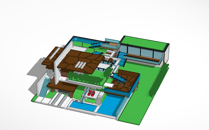 3D design Modern house - Tinkercad