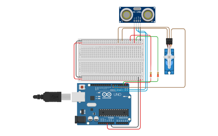 Circuit design basurero 1 - Tinkercad