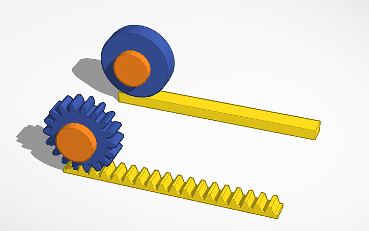 3D design Rack and Pinion (flawed) SIM LAB - Tinkercad