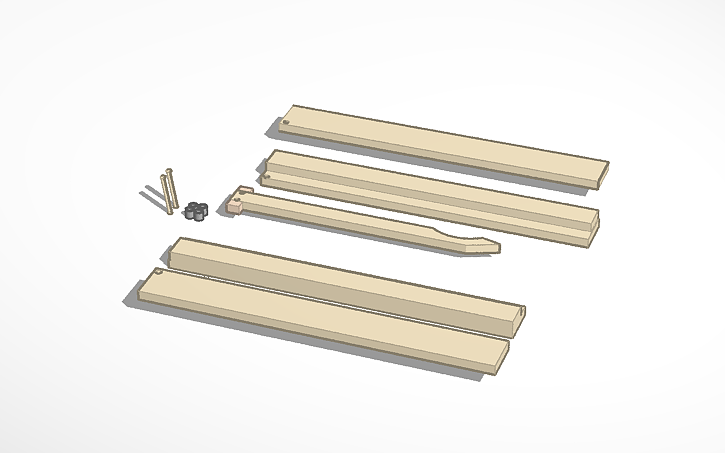 3D design 3D Printable Butterfly Knife Tinkercad 3D design 3D Printable Butterfly Knife Tinkercad