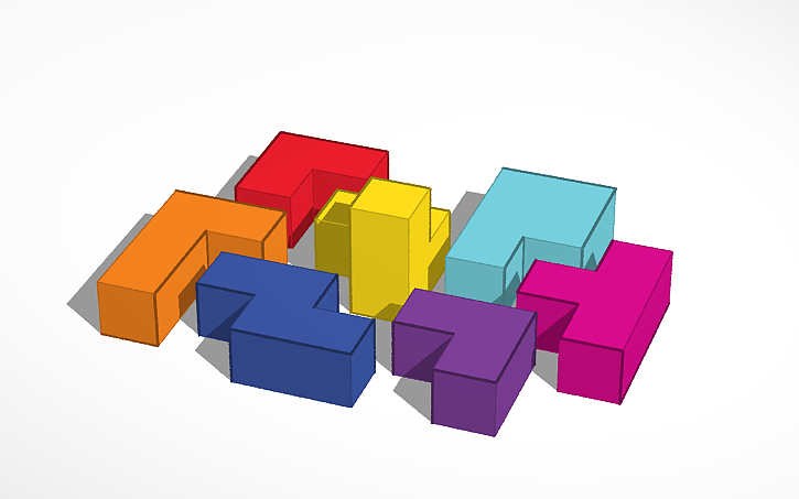 3D design puzzle cube - Tinkercad