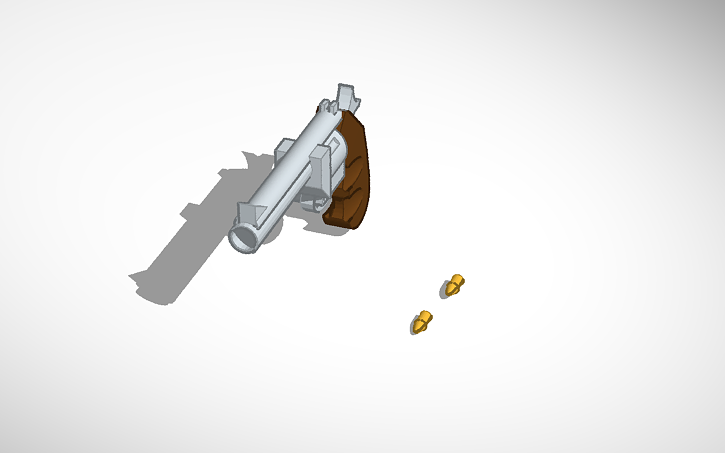 3D design Revolver/gun - Tinkercad