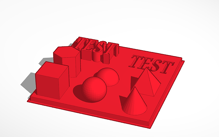 3d Design Test Print Tinkercad