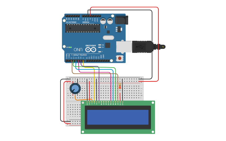 Circuit design LCD_CLAVE | Tinkercad