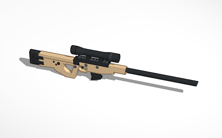 3d Design Fortnite Bolt Action Sniper Tinkercad - fortnite bolt action sniper