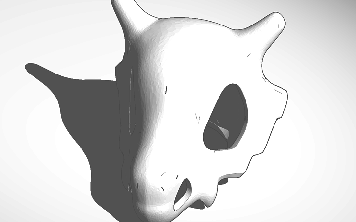 3D design Cubones skull - Tinkercad