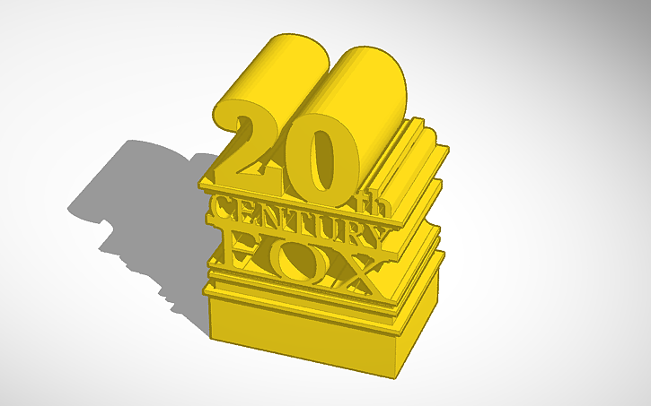 3D design 20th Century Fox - Tinkercad