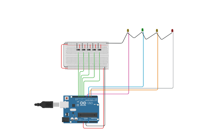 Circuit design LINE FOLLOWER - Tinkercad