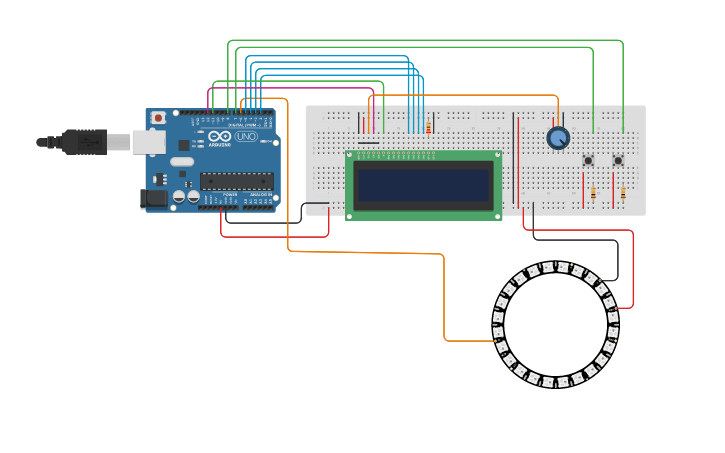 Circuit design Arduino NeoPixel Project - Tinkercad