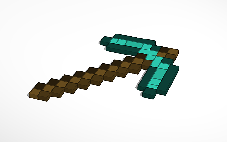 3D design Minecraft Diamond Pickaxe-AJ10 | Tinkercad