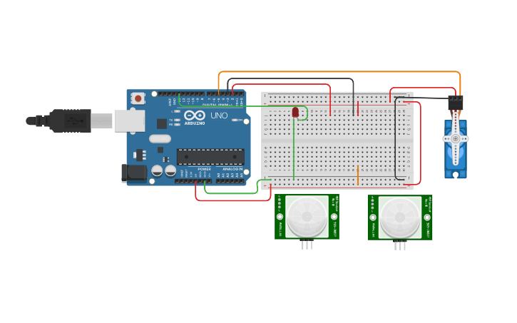 Circuit design visitor counter using Wi-Fi Module IOT | Tinkercad