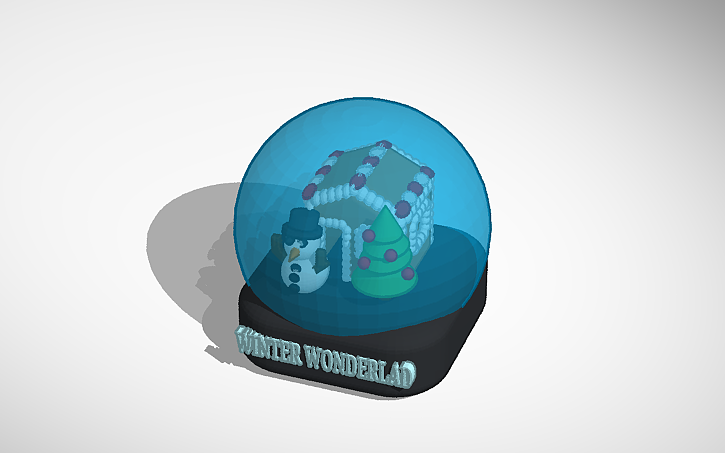 3D design Snow globe - Tinkercad