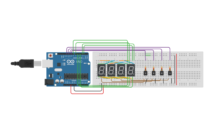 Retorcido crear tubo display 7 segmentos arduino 4 digitos cortar a ...