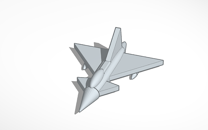 3D design euro fighter - Tinkercad