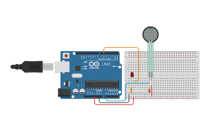 Circuit design Weight Sensor Analog - Tinkercad