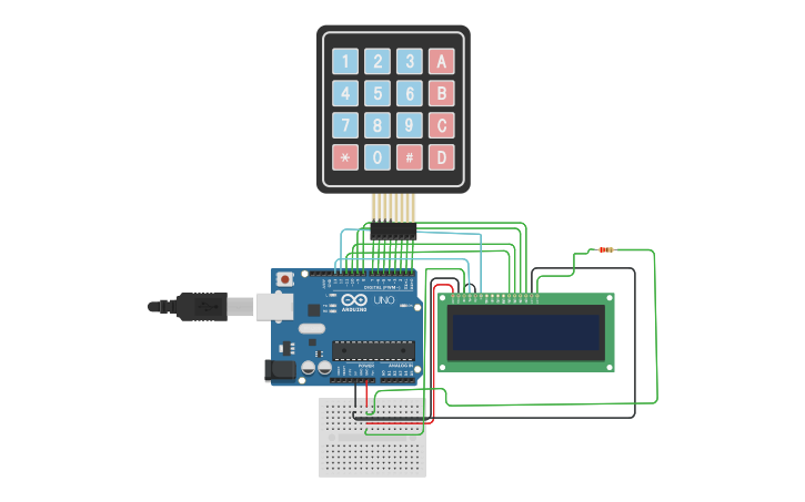 Circuit design Calculator using Arduino - Tinkercad