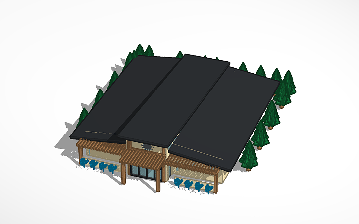 3D design Dream Home with Atrium | Tinkercad
