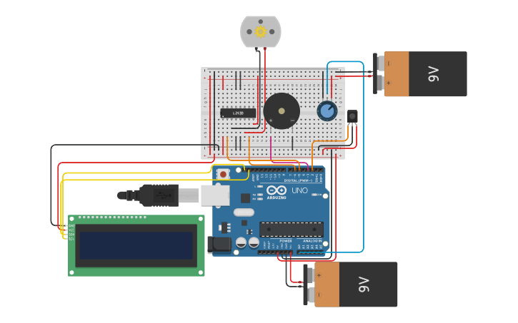 Circuit design AUTOMATIC FIRE ALARM SYSTEM - Tinkercad