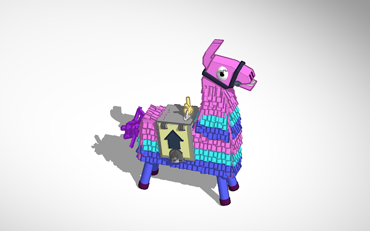 3d Design Fortnite Loot Llama Tinkercad - fortnite loot llama