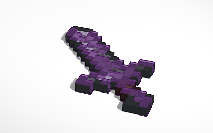 3D design ENCHANTED NETHERITE SWORD MINECRAFT - Tinkercad