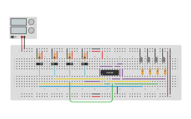 Circuit design AST 122 - NOBE - BIT I-A CIRCUIT NO.1 - Tinkercad