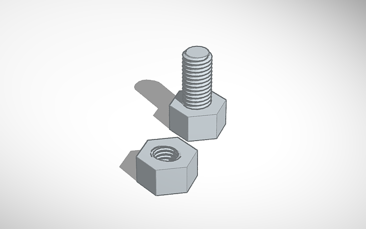 3D Design Nut Bolt Tinkercad 3D Design Nut Bolt Tinkercad