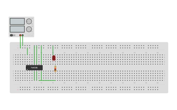 7486 Layout Circuit design 7486 - Tinkercad