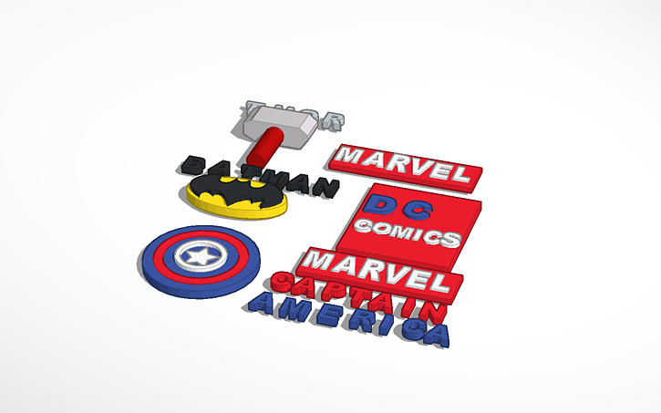 3D design Super Heroes (DC Comics and Marvel) - Tinkercad