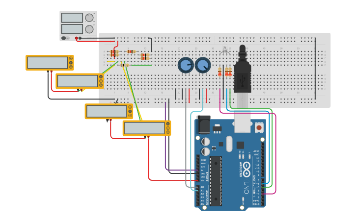 Arduino Controlled 5050 Led Strip Shared Psu Tinkercad