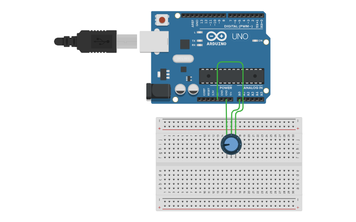 Circuit design Analog to digital converter - Tinkercad