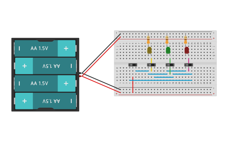 Circuit design SLE 102 - 3 LEDs Timothy Riti MCT 1010 - Tinkercad