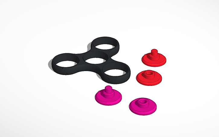 3D design Fidget toy with caps - Tinkercad