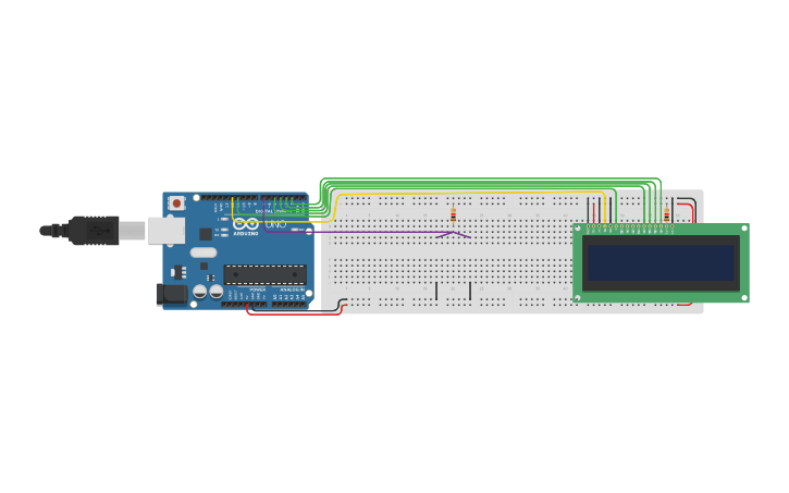 Circuit design pluviometro - Tinkercad