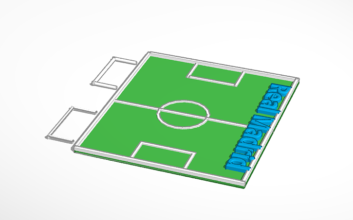 3D design Soccer Pitch - Tinkercad