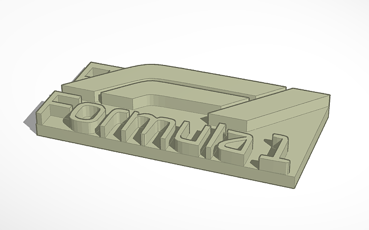 3D design Recuerdo F1 - Tinkercad