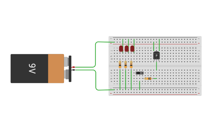 Circuit design transistores - Tinkercad